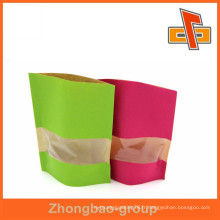 Impression en couleur pantone en plastique de qualité alimentaire sac en papier kraft